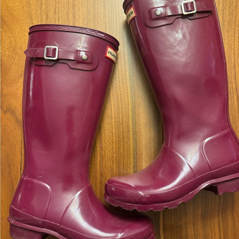 Hunter Deep Burgundy Tall Boots